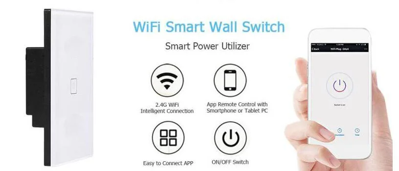 LPSECURITY US Plug WiFi Smart 1CH настенный выключатель света водонепроницаемая Сенсорная панель w/Управление приложением работа с Amazon Alexa Голосовое