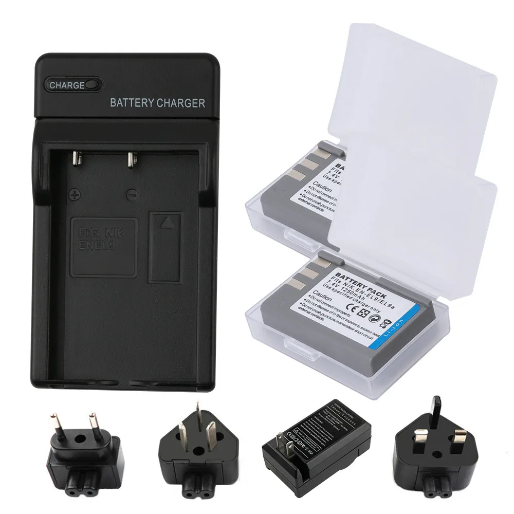 

RP 7.4V 1250mAh EN-EL9 ENEL9 EN EL9 Rechargeable Battery for Nikon EN-EL9A D40 D40x D60 D3000 D5000 Camera