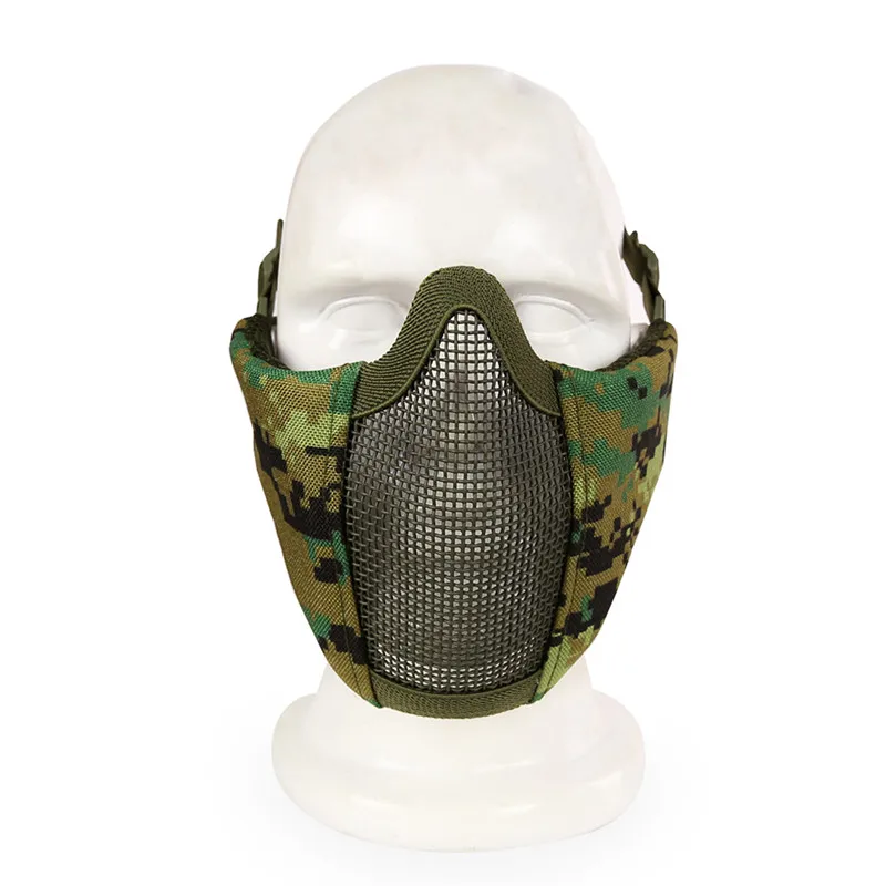 

Tactical Military Metal Wire Half Face Mask Net Mesh Hunting Tactical Protective Airsoft Mask for Outdoor Paintball Wargame CS