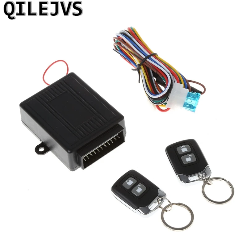 

QILEJVS Car Alarm System Auto Remote Central lock Kit Door Lock Keyless Entry System