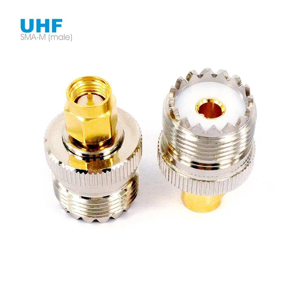 SMA Male to UHF Female RF Coaxial Coax Connector Adapter 0