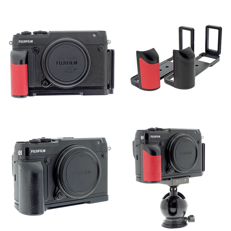 Алюминиевый быстросъёмный кронштейн видеокамера L-Plate для FUJIFILM Fuji GFX50R GFX-50R L plate camera Quick Release