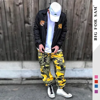 

New Men Skateboard Trousers Loose Skateboarding Pants Ins Hotsale Hip-Pop Camouflage Trousers For Skaters