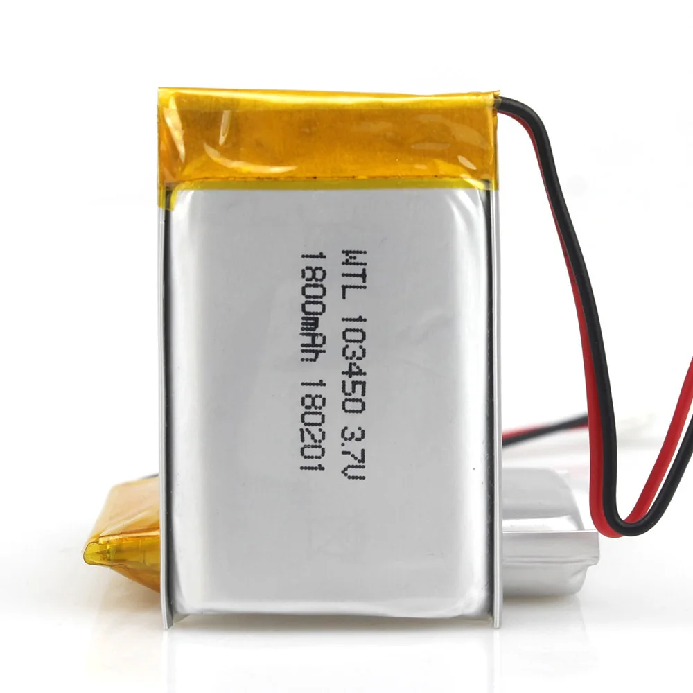 GTF 3.7V 1800mAh battery Lithium Polymer LiPo Rechargeable Batteries 103450 For Mp3 GPS PSP phone power bank electronic Battery GTF 3.7V 1800mAh battery Lithium Polymer LiPo Rechargeable Batteries 103450 For Mp3 GPS PSP phone power bank electronic Battery