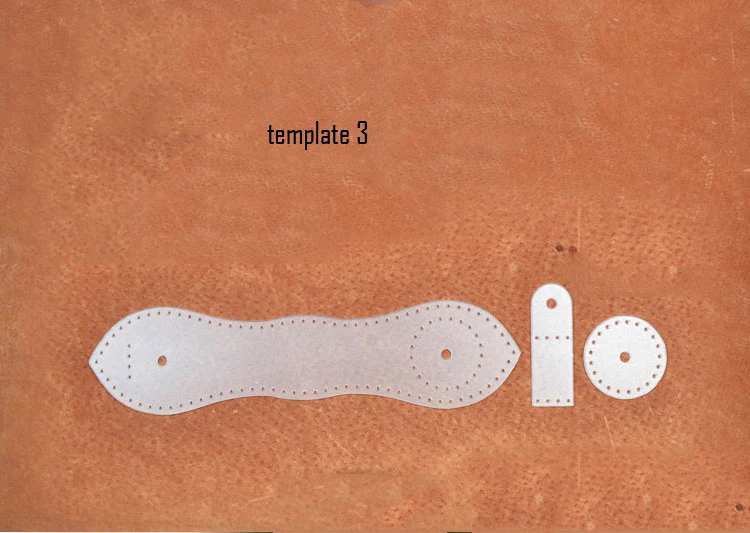 DIY leather craft sewing pattern key ring pvc template set 4 sets/lot