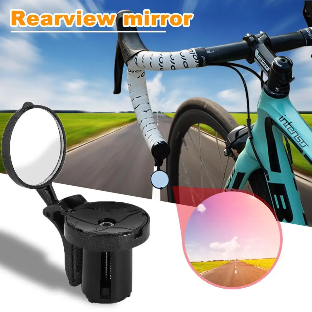 Zonfer 1pc Bicycle Back Mirror Cycling 360 Degree Rotate Mtb Arm Wrist Strap Rear View Wide Angle Cycling Bicycle Bike Rear View Mirror Wrist Guards Wristbands Back Mirror Black
