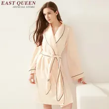 Новое поступление, халаты для подружки невесты, розовое домашнее платье, сексуальное женское ночное белье, одноцветная пижама с длинным рукавом, AA2268 YQ