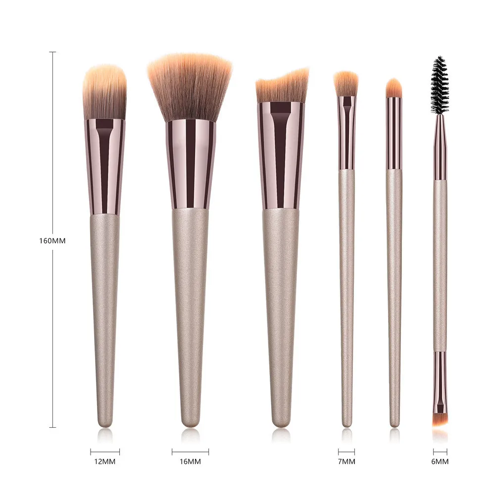 Gujhui Профессиональный Роскошные Pincel де maquillaje 6 шт. макияж расчёски для волос набор