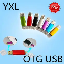 Реальный двойной OTG usb флэш-накопитель 64 ГБ 32 ГБ 16 ГБ 8 ГБ смартфон с usb флеш-накопитель 128 ГБ usb флешка