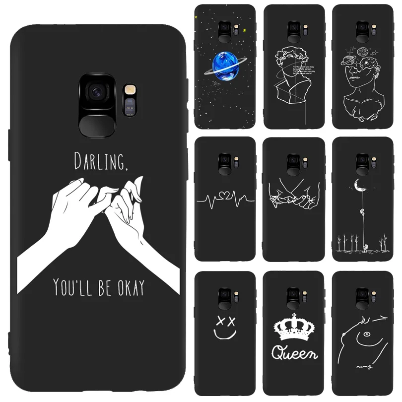 

Queen Crown Thinker Patterned Soft Silicon Case For Samsung Galaxy S8 S9 S10 Plus Phone Cover Case For Galaxy S9Plus