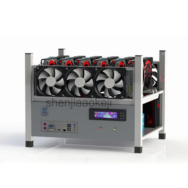 Modest 1pc 6 GPU Graphics Card Chassis Rack Open Air Mining Case Computer Graphics chassis frame Miner Frame Rig 6x Fan Temp Monitor Modest 1pc 6 GPU Graphics Card Chassis Rack Open Air Mining Case Computer Graphics chassis frame Miner Frame Rig 6x Fan Temp Monitor