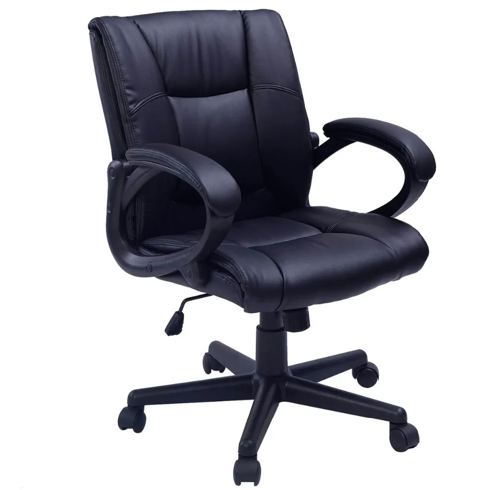 

COSTWAY PU Leather Ergonomic Office Chair Armchair Executive Chair Boss Lift Chair Swivel Chair Office Furniture CB10058