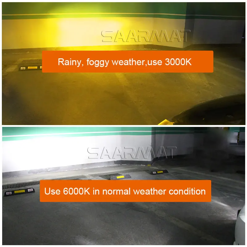 Пара Dual-Цвета 6000K белый 3000 К Янтарный 11400LM светодиодный фары лампы H4 9003 HB2 H7 H8 H9 H11 H16(Япония) 9005 HB3 H10 9006 HB4 9012