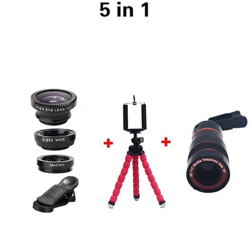 bilder für Universal Handy-kamera-objektiv 8X Zoom Tele Fisheye Weitwinkelmakroobjektiv Flexible Stativ für iPhone 6 s Andere smartphone bilder für Universal Handy-kamera-objektiv 8X Zoom Tele Fisheye Weitwinkelmakroobjektiv Flexible Stativ für iPhone 6 s Andere smartphone