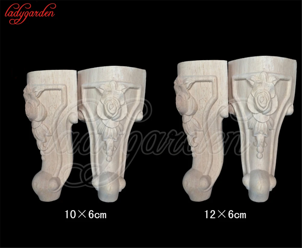 Декоративная мебель ноги Декор резная деревянная кровать аппликация резьба по дереву Кабинет ноги неокрашенные миниатюрные наклейки деревянная мебель