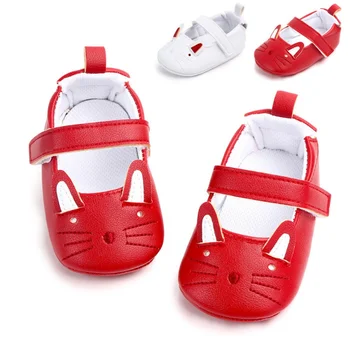 

Baby Shoes for Girl Boy PU Shoes Toddler Soft Soled First Walkers Breathable Cartoon Print Anti-Slip