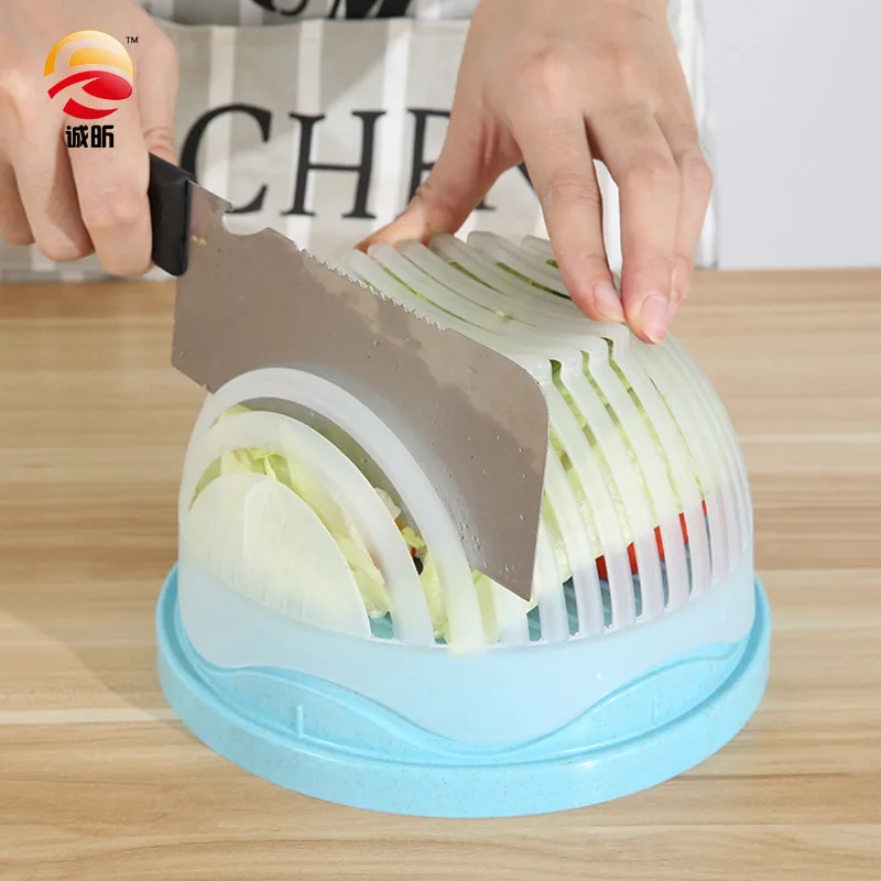 

Salad Cutter Bowl DIY Vegetable Fruits Slicer Chopper Washer And Cutter Quick Salad Maker Kitchen Gadget home tools