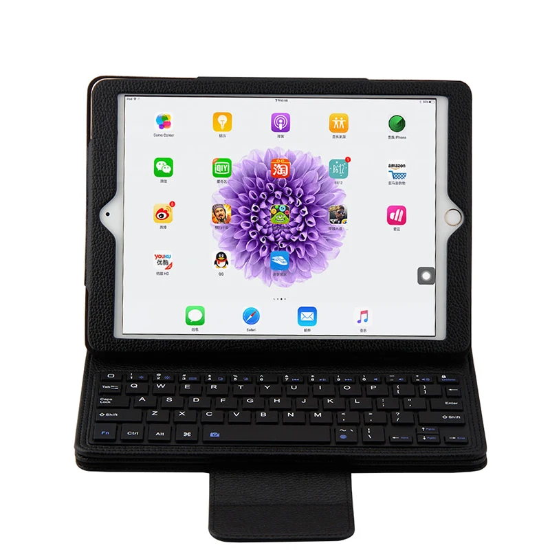 for iPad Pro 12.9 inch 2017 case bluetooth 3.0 Plastic keyboard+ PU leather case Smart Auto Sleep Wake Case For ipad Coque