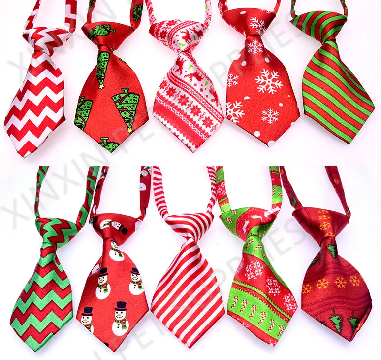 50pcs Christmas Pet Dog Neckties Bow ties Handmade Adjustable Pet Dog