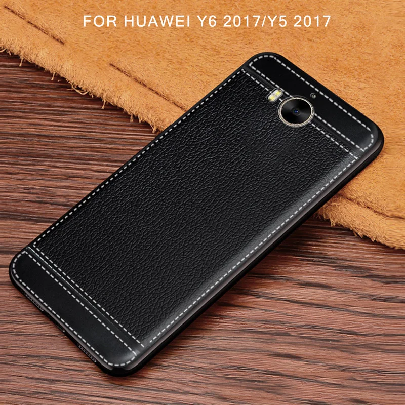 личи зерна узор кожаное силиконовый чехол на смартфон Huawei y6 2017 чехлы