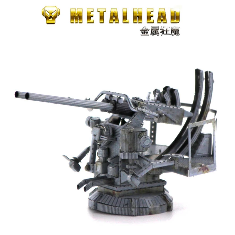 

3D DIY Metal Puzzle Model Shipborne 40mm Anti-Aircraft Gun Cutting Jigsaw Best Gifts For Lover Friends Children Educational Toys