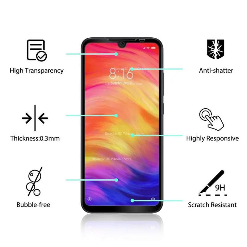 Защитное 3d стекло с полным покрытием для Xiaomi redmi note 7 6 pro 5 plus go s2 6a 4x|Защитные стёкла