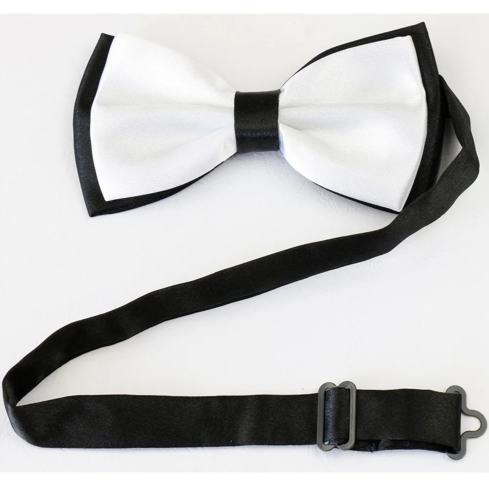 Мужская Мода смокинг Классический галстук регулируемый простой двухцветный галстук-бабочка завязывается Свадебный галстук-бабочка для вечеринки украшения