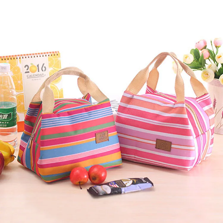 

High Quality Forward Thermal Insulated Lunch Box Tote Cooler Canvas Zipper Bag Bento Lunch Pouch Hot Insulation Bag Cool Bag
