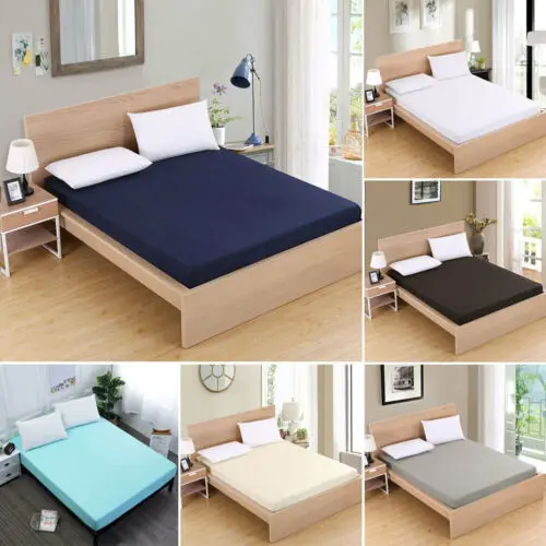 

Hotel Home High Quality Mattress Protector Fitted Sheet Bed Cover All Sizes New