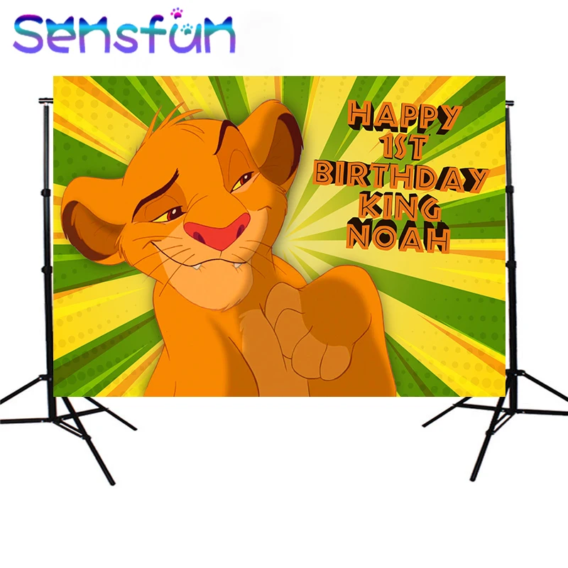 

sxy1496 7x5ft Jungle theme Newborn Birthday photography Backdrops Custom Photo Studio Backdrop Lion King Simba Background Vinyl