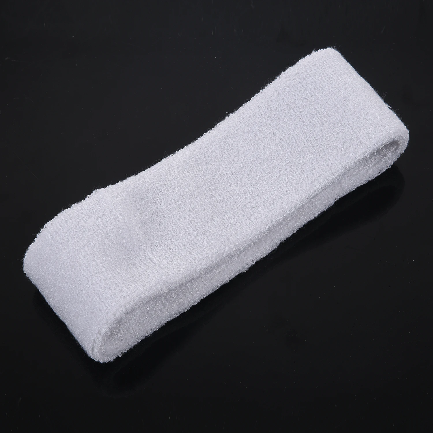 

Super sell-1PC Unisex Soft Cotton Elastic Sweatband Headband Tennis Basketball Yoga Sport, White