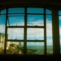 Coast viewed through from a window of Lacerda Elevator  Pelourinho  Salvador  Bahia  Brazil Poster Print (18 x 7)