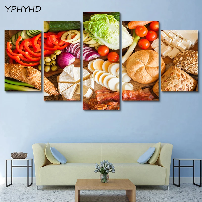 YPHYHD 5 шт. Холст Картина Декор художественная картина модульные растительные