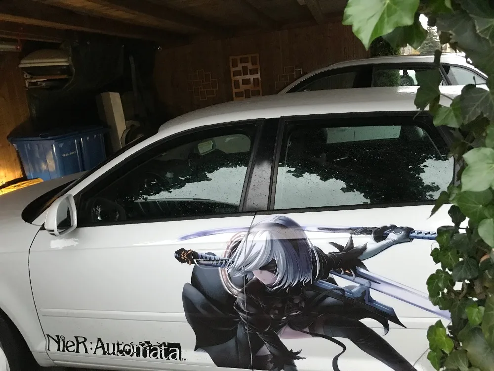 Наклейки для левого автомобиля Neil Mechanical возраст 2B сестра японский мультфильм Аниме украшение автомобиля кузова виниловые покрытия водонепроницаемый