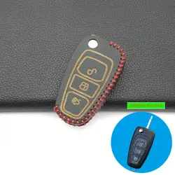 3 кнопки Кожаный Автомобильный пульт дистанционного ключа брелок чехол для Ford Ranger C-Max S-Max Focus Galaxy Mondeo Transit Tourneo на заказ