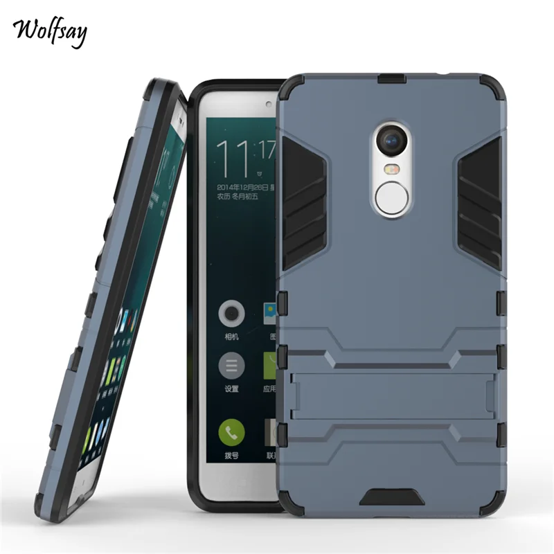 

For Xiaomi Redmi Note 4 Case Slim Robot Armor Kickstand Shockproof Rubber Silicone Phone Case For Redmi Note 4 Note4 Pro Cover