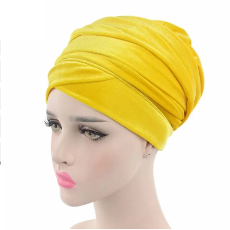 17 цветов, женский модный вельветовый удлиненный шарф-снуд на голову, хиджаб, мусульманский тюрбан, шарфы-банданы, женские аксессуары для волос