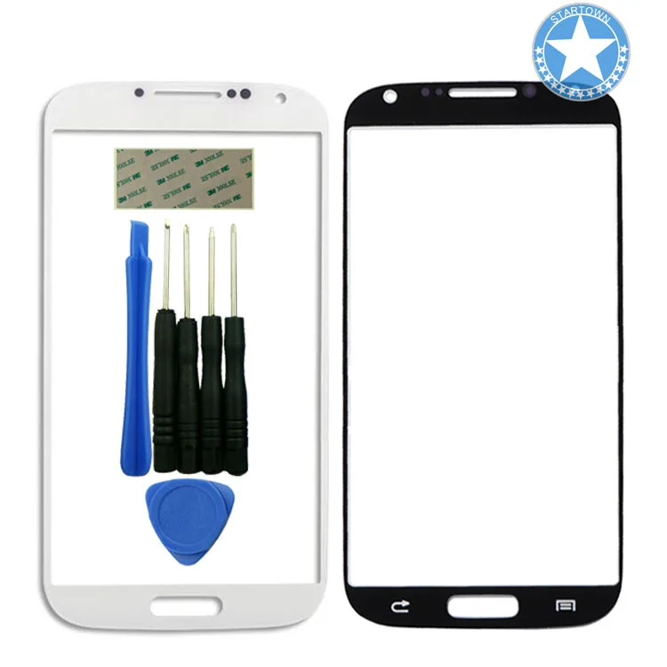 

1PC White Color Front Glass Lens Replacement for Samsung I9500 Galaxy S4 Outer Glass with Tools+Adhesive