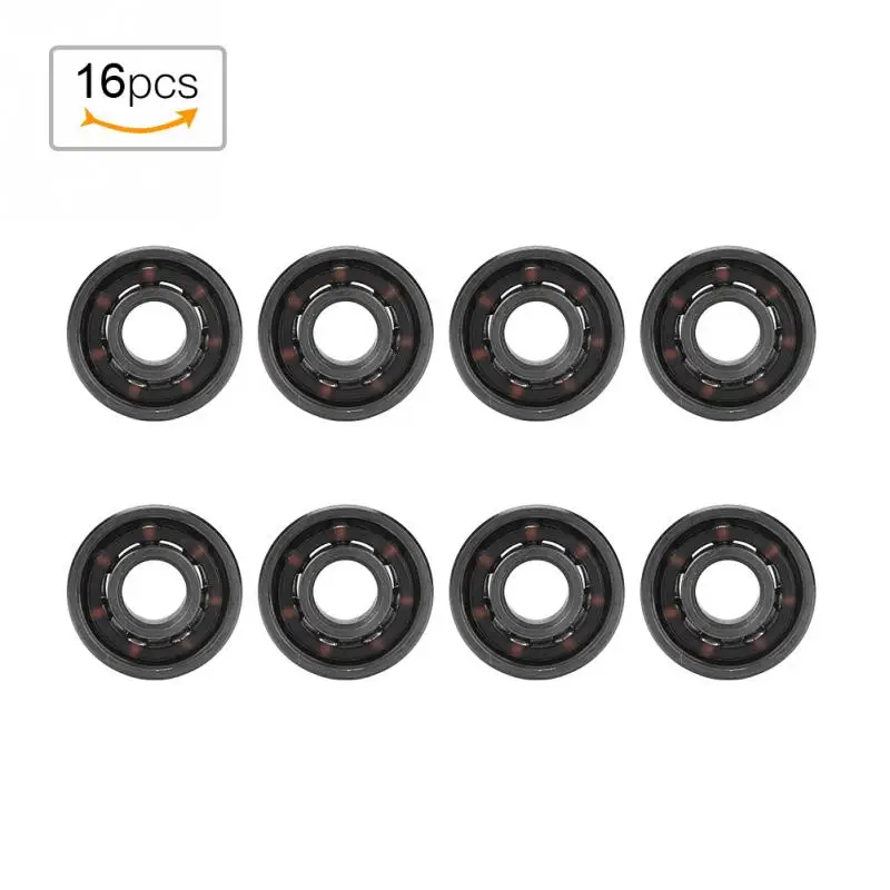 16pcs Stainless Steel Roller Skate Bearing High Speed Rotating Bearings