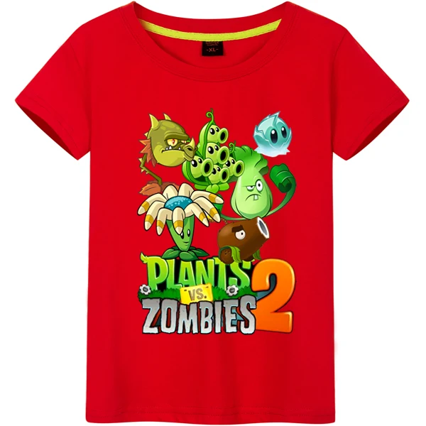 

Kids Boys T Shirt Summer Baby Boy Plants Vs Zombies Cotton Toddler Tees Clothes Children Clothing Short Sleeve Casual T-shirts