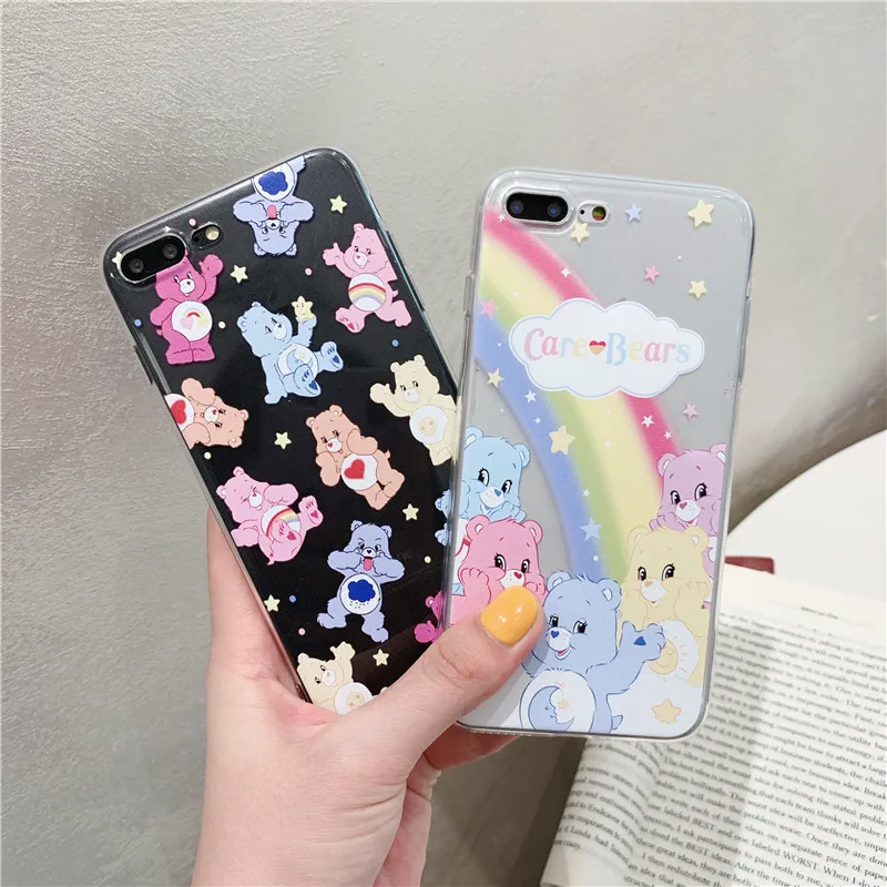 

Funny Cute Bear Phone Case For Samsung A70 S8 A50 S9 note 9 8 S9 S7 edge j7 j5 a5 a8 a30 s6 s10 plus s10e j6 Soft Silicone Cover