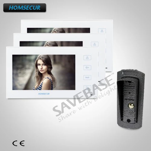 Homssecur 7 "проводной Hands-free видео и аудио умный дверной звонок + двухполосный домофон