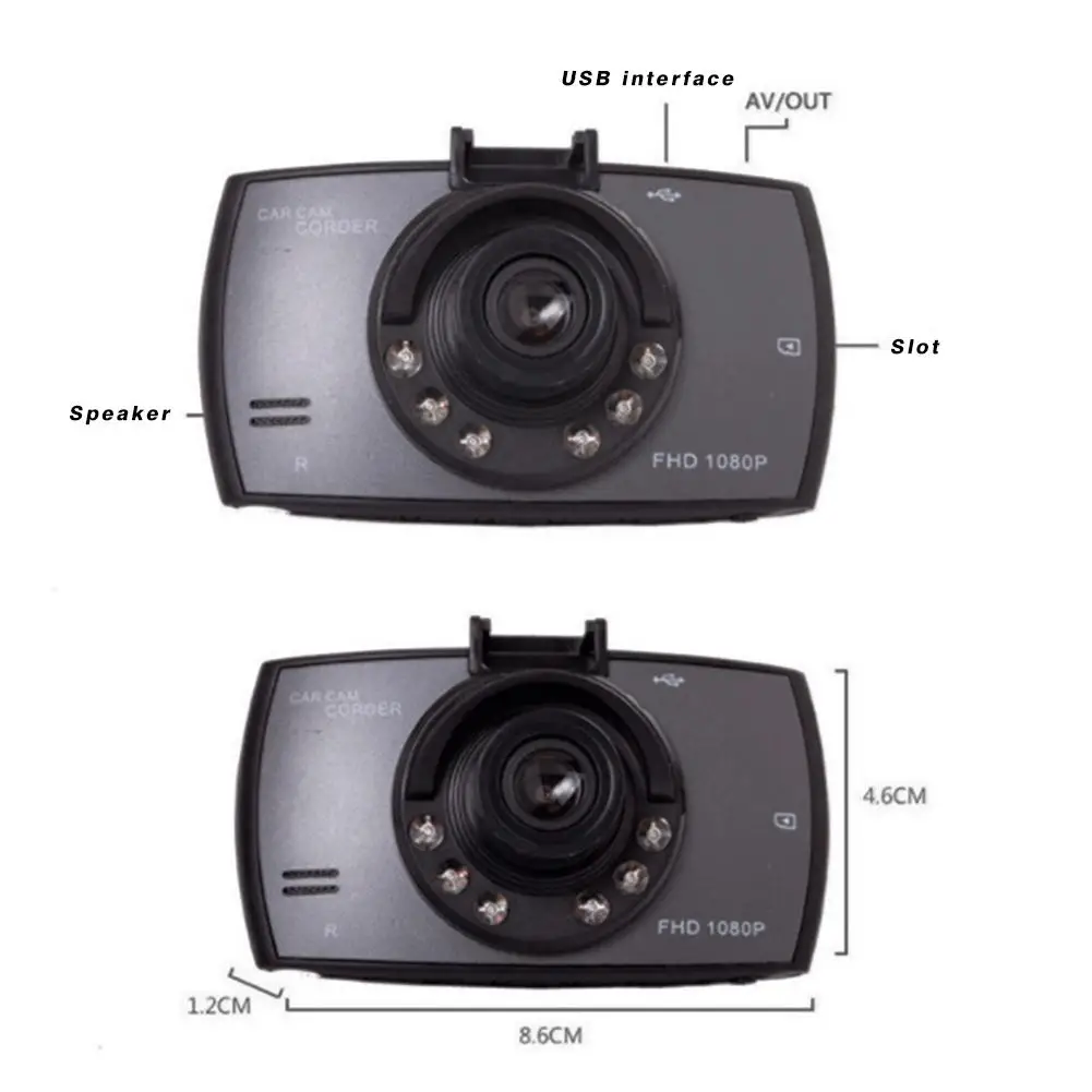 G30 2 3 дюймов 1080P HD рекордер для вождения видеорегистратор ночного видения