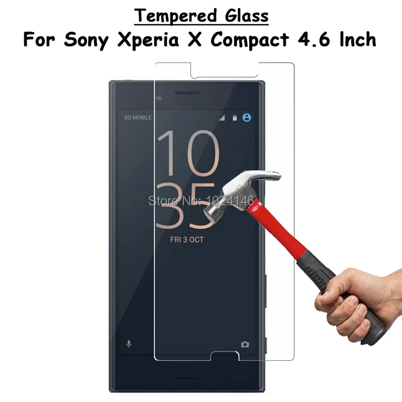 

For Sony Xperia X Compact F5321 4.6" Clear Tempered Glass Screen Protector Ultra Thin Explosion-proof Protective Film Guard