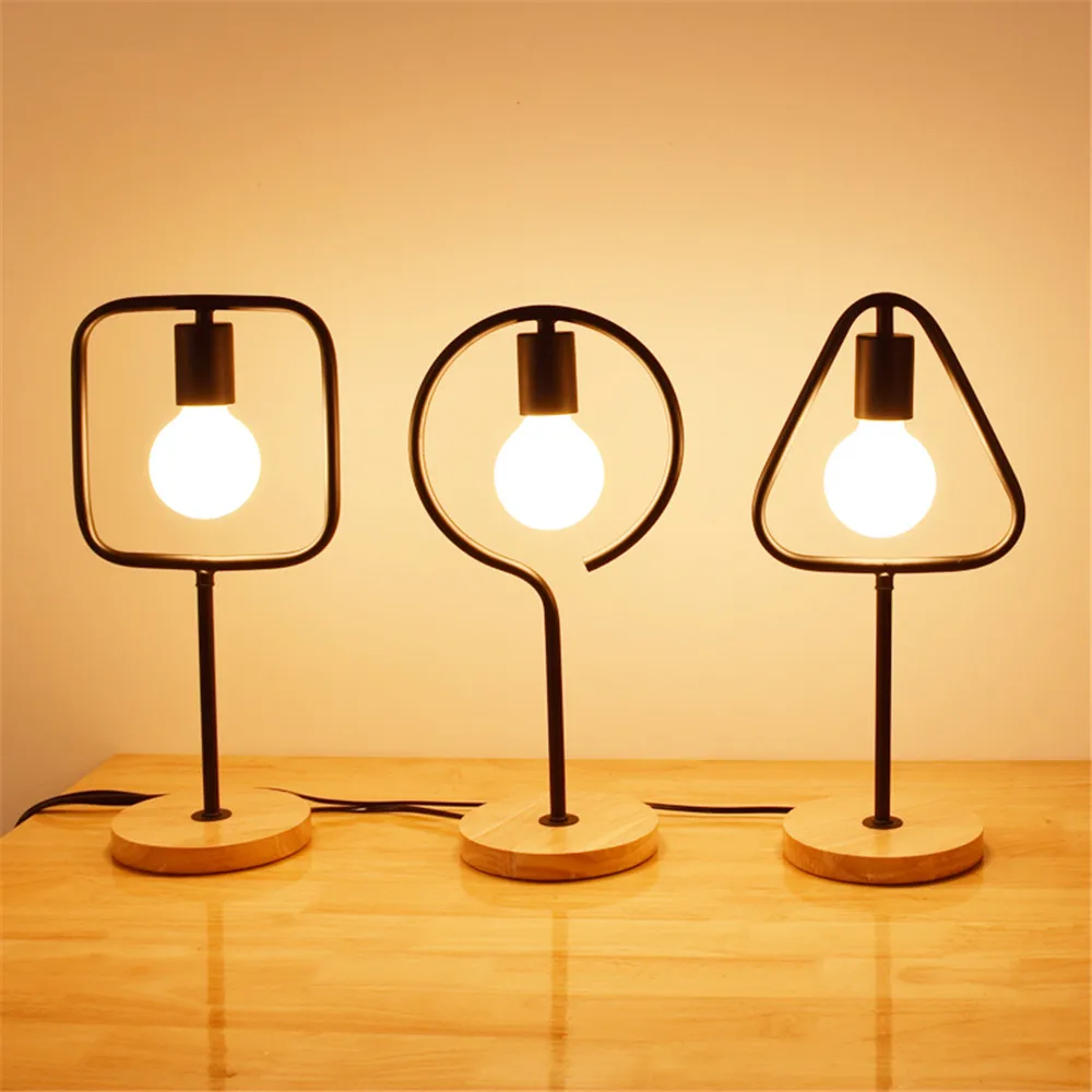 

E27 Minimalist Iron Desk Lamp Home Dormitory Student Study Learning Light Reading Table Lights Button/Dimmer Switch No Bulb