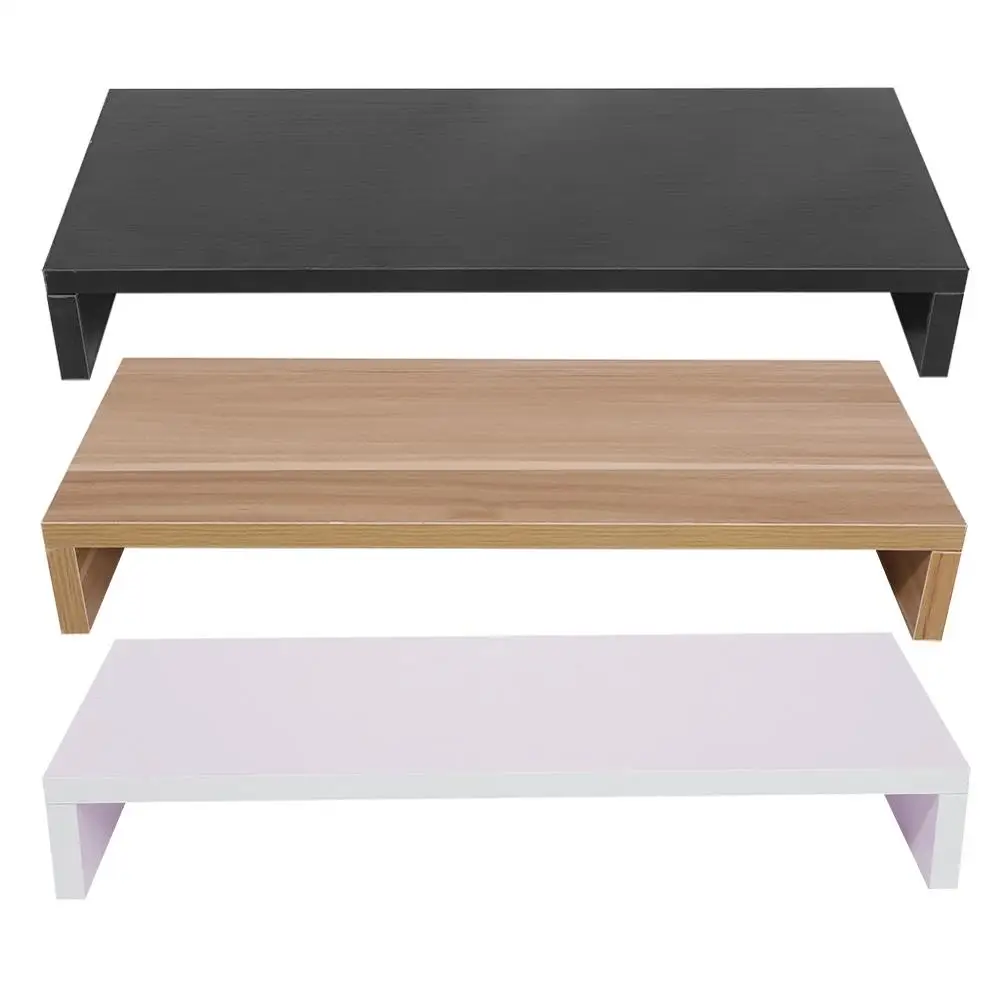 

Wooden Desktop Monitor Stand Computer Screen Riser Multi-function Shelf Plinth Strong Laptop Stand Desk Holder Notebook TV Shelf
