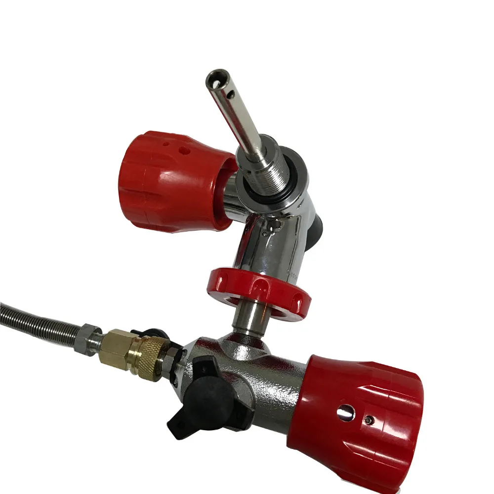 AC101 High Pressure Big Gas Cylinder To Small Gas Cylinder Include Hose With Air Compressor For Pcp Air Rifle Acecare