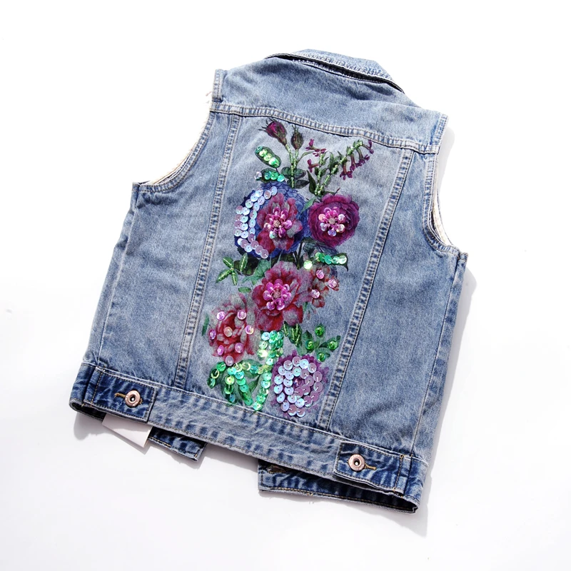 plus size sleeveless denim jacket