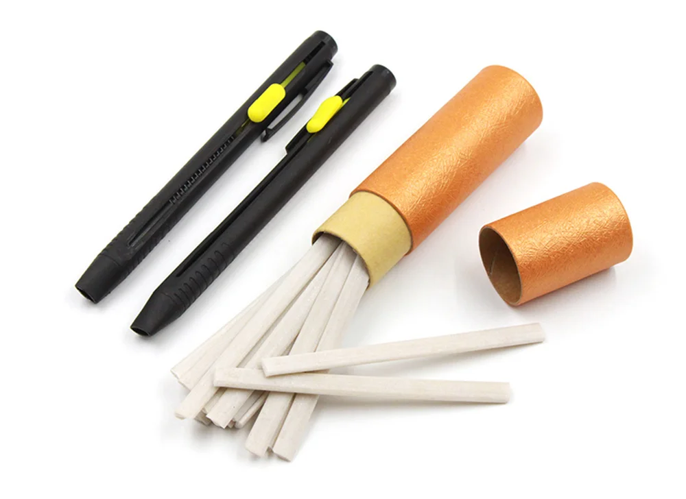 QJH Новые 2 шт. маркерные карандаши с 1 коробкой всего 20 спасенных восковых полосок для рисования или маркировки текстильной кожи ткань швейные принадлежности