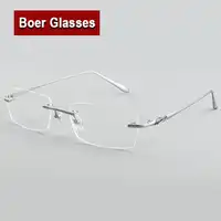 New arrived quality Pure titanium hot sale Rimless Eyeglasses Frame Optical Fashion Eyewear Prescription Spectacles Frame #2925